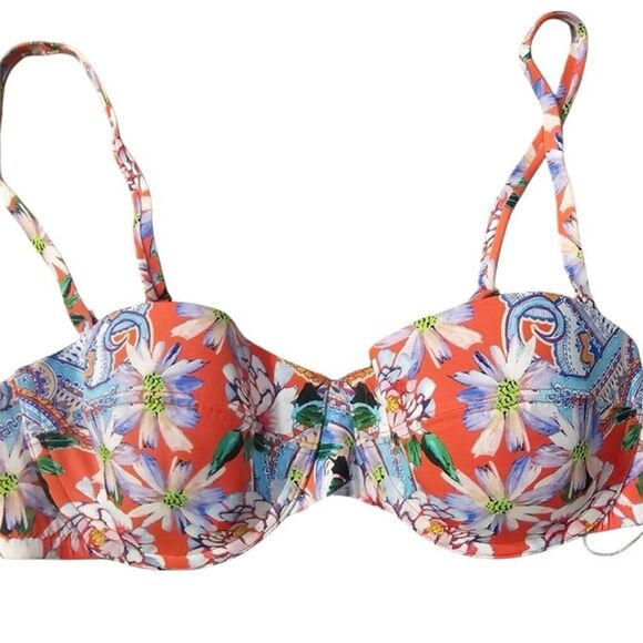 NWT- JOHNNY WAS DREW 2 PIECE SWIM BIKINI- SIZE SMALL- STRUCTURED TOP & HIGH WAIS - Picture 12 of 16